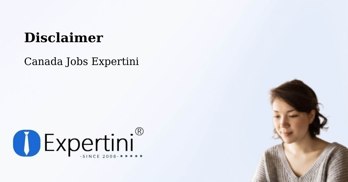 Disclaimer – Sainte Thérèse - Canada Jobs Expertini